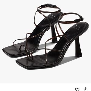 Marc Fisher Black Small Heel Sandals